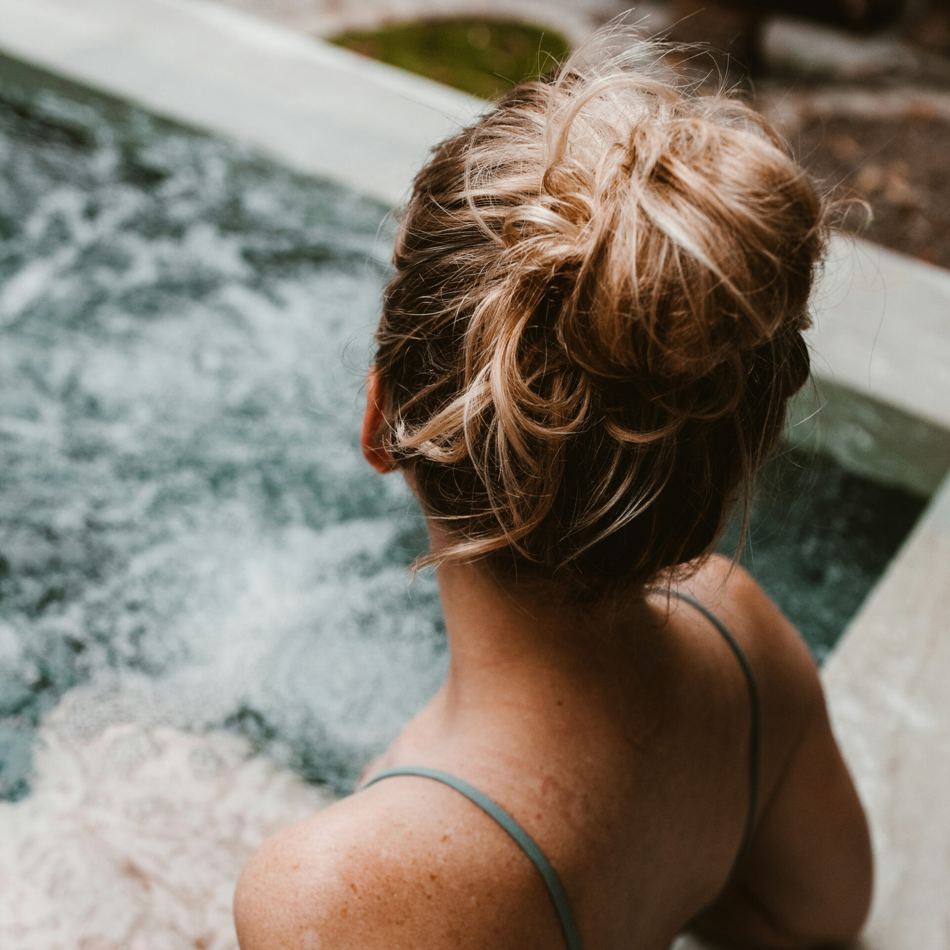Relaxing in Beachcomber Hot Tub